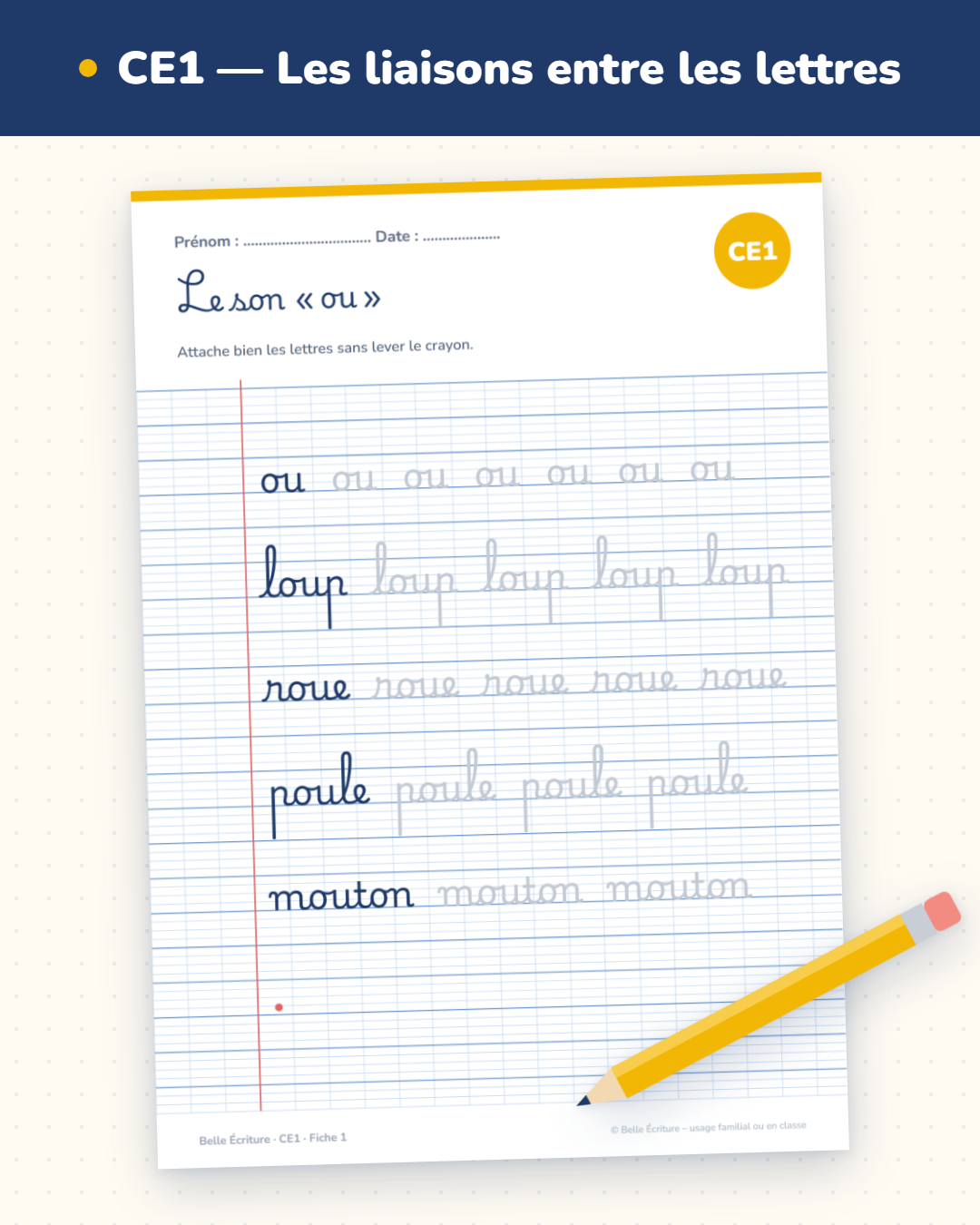 CE1 — Les liaisons entre les lettres